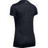 imageUnder Armour Womens Tech VNeck Twist ShortSleeve TShirtBlack Metallic Silver