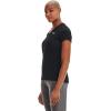 imageUnder Armour Womens Tech VNeck Twist ShortSleeve TShirtBlack Metallic Silver