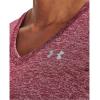 imageUnder Armour Womens Tech VNeck Twist ShortSleeve TShirtBlack Rose 664Metallic Silver