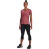 imageUnder Armour Womens Tech VNeck Twist ShortSleeve TShirtBlack Rose 664Metallic Silver