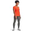 imageUnder Armour Womens Tech VNeck Twist ShortSleeve TShirtBlaze Orange 825 Metallic Silver
