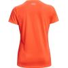 imageUnder Armour Womens Tech VNeck Twist ShortSleeve TShirtBlaze Orange 825 Metallic Silver
