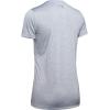 imageUnder Armour Womens Tech VNeck Twist ShortSleeve TShirtBlue Heights 448Metallic Silver