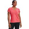 imageUnder Armour Womens Tech VNeck Twist ShortSleeve TShirtBrilliance 821Metallic Silver
