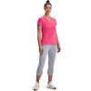 imageUnder Armour Womens Tech VNeck Twist ShortSleeve TShirtCerise 653Metallic Silver