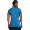 imageUnder Armour Womens Tech VNeck Twist ShortSleeve TShirtCruise Blue 900Metallic Silver