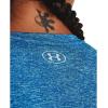 imageUnder Armour Womens Tech VNeck Twist ShortSleeve TShirtCruise Blue 900Metallic Silver