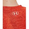 imageUnder Armour Womens Tech VNeck Twist ShortSleeve TShirtDark Orange 861Metallic Silver