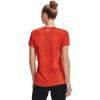 imageUnder Armour Womens Tech VNeck Twist ShortSleeve TShirtDark Orange 861Metallic Silver