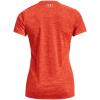 imageUnder Armour Womens Tech VNeck Twist ShortSleeve TShirtDark Orange 861Metallic Silver