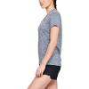 imageUnder Armour Womens Tech VNeck Twist ShortSleeve TShirtDownpour Gray 044Metallic Silver