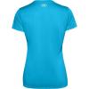 imageUnder Armour Womens Tech VNeck Twist ShortSleeve TShirtEquator Blue 417Metallic Silver