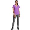 imageUnder Armour Womens Tech VNeck Twist ShortSleeve TShirtExotic Bloom 568Metallic Silver