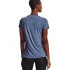 imageUnder Armour Womens Tech VNeck Twist ShortSleeve TShirtHushed BlueMidnight Navy