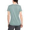 imageUnder Armour Womens Tech VNeck Twist ShortSleeve TShirtHushed Turquoise 396Metallic Silver