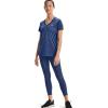 imageUnder Armour Womens Tech VNeck Twist ShortSleeve TShirtIndigo 405Metallic Silver
