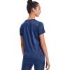 imageUnder Armour Womens Tech VNeck Twist ShortSleeve TShirtIndigo 405Metallic Silver