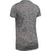 imageUnder Armour Womens Tech VNeck Twist ShortSleeve TShirtJet Gray 010Metallic Silver