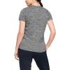 imageUnder Armour Womens Tech VNeck Twist ShortSleeve TShirtJet Gray 010Metallic Silver