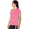 imageUnder Armour Womens Tech VNeck Twist ShortSleeve TShirtKnock Out Metallic Silver