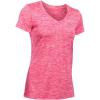 imageUnder Armour Womens Tech VNeck Twist ShortSleeve TShirtKnock Out Metallic Silver