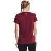 imageUnder Armour Womens Tech VNeck Twist ShortSleeve TShirtLeague Red 626Metallic Silver
