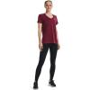 imageUnder Armour Womens Tech VNeck Twist ShortSleeve TShirtLeague Red 626Metallic Silver
