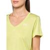 imageUnder Armour Womens Tech VNeck Twist ShortSleeve TShirtLiberty Green 303Metallic Silver