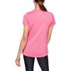 imageUnder Armour Womens Tech VNeck Twist ShortSleeve TShirtLipstick 691Metallic Silver