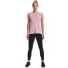 imageUnder Armour Womens Tech VNeck Twist ShortSleeve TShirtMauve Pink 699Metallic Silver