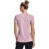 imageUnder Armour Womens Tech VNeck Twist ShortSleeve TShirtMauve Pink 699Metallic Silver