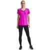 imageUnder Armour Womens Tech VNeck Twist ShortSleeve TShirtMeteor Pink 660Metallic Silver