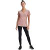 imageUnder Armour Womens Tech VNeck Twist ShortSleeve TShirtMicro Pink 685Metallic Silver