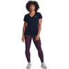imageUnder Armour Womens Tech VNeck Twist ShortSleeve TShirtMidnight Navy 600Metallic Silver