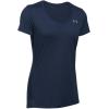 imageUnder Armour Womens Tech VNeck Twist ShortSleeve TShirtMidnight Navy Metallic Silver