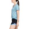 imageUnder Armour Womens Tech VNeck Twist ShortSleeve TShirtMobile Blue 485Metallic Silver