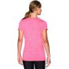 imageUnder Armour Womens Tech VNeck Twist ShortSleeve TShirtMojo Pink Metallic Silver