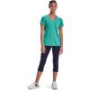 imageUnder Armour Womens Tech VNeck Twist ShortSleeve TShirtNeptune 369  Metallic Silver