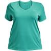 imageUnder Armour Womens Tech VNeck Twist ShortSleeve TShirtNeptune 369Green