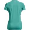 imageUnder Armour Womens Tech VNeck Twist ShortSleeve TShirtNeptune 369Metallic Silver