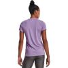 imageUnder Armour Womens Tech VNeck Twist ShortSleeve TShirtOctane 566Metallic Silver