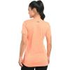 imageUnder Armour Womens Tech VNeck Twist ShortSleeve TShirtPeach Plasma 836Metallic Silver