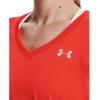 imageUnder Armour Womens Tech VNeck Twist ShortSleeve TShirtPhoenix Fire 296Metallic Silver