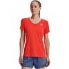 imageUnder Armour Womens Tech VNeck Twist ShortSleeve TShirtPhoenix Fire 296Metallic Silver