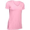 imageUnder Armour Womens Tech VNeck Twist ShortSleeve TShirtPink Metallic Silver