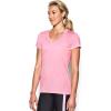 imageUnder Armour Womens Tech VNeck Twist ShortSleeve TShirtPink Metallic Silver