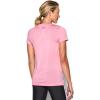 imageUnder Armour Womens Tech VNeck Twist ShortSleeve TShirtPink Metallic Silver