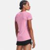 imageUnder Armour Womens Tech VNeck Twist ShortSleeve TShirtPlanet Pink 680Metallic Silver
