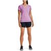 imageUnder Armour Womens Tech VNeck Twist ShortSleeve TShirtPolar Purple 537Metallic Silver