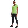 imageUnder Armour Womens Tech VNeck Twist ShortSleeve TShirtQuirky Lime 753Metallic Silver